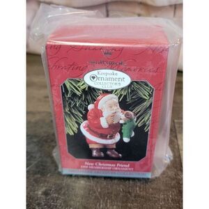 Hallmark new Christmas friend 1998 ornament Xmas Decor Santa puppy